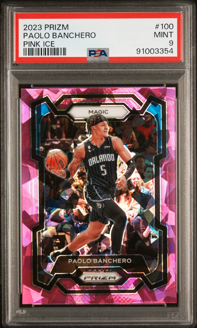 Paolo Banchero Panini Prizm 2023-2024 Pink Cracked Ice PSA 9