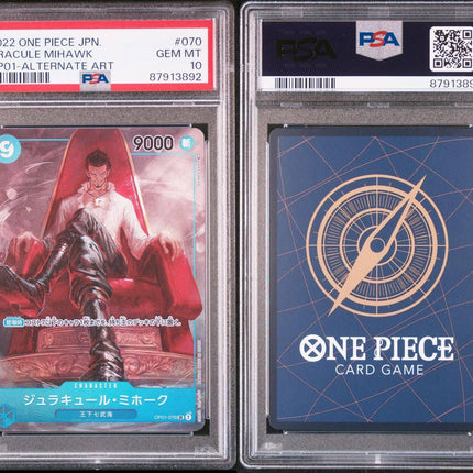 2022 ONE PIECE JAPANESE OP01 ROMANCE DAWN DRACULE MIHAWK #070 PSA10