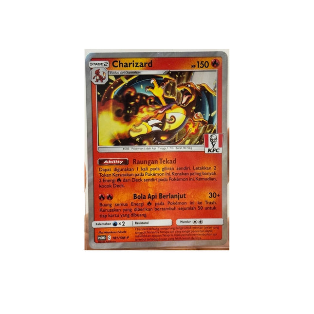 Charizard KFC Promo 181/S-P Holo Foil Pokemon Card Indonesia Exclusive