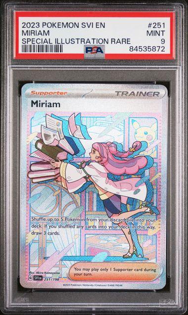 MIRIAM SPECIAL ILLUSTRATION RARE POKEMON SVI EN-SCARLET & VIOLET PSA 9