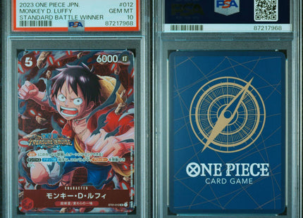 MONKEY D. LUFFY 2023 ONE PIECE JAPANESE&nbsp; STANDARD BATTLE WINNER #012 PSA10