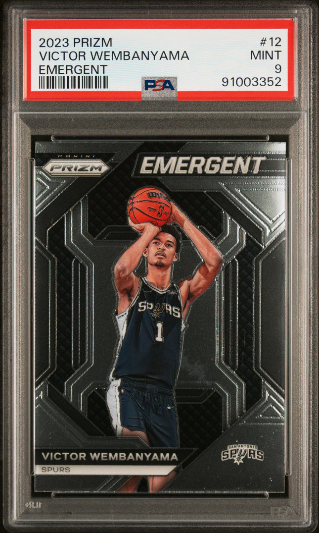 VICTOR WEMBANYAMA Emergent Rookie RC PSA 9 MINT 2023 Panini Prizm