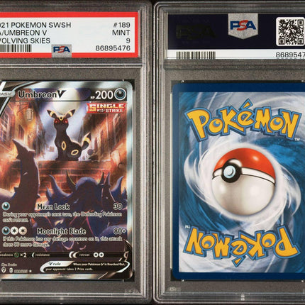 UMBREON V POKEMON EVOLVING SKIES 2021 PSA 9  MINT