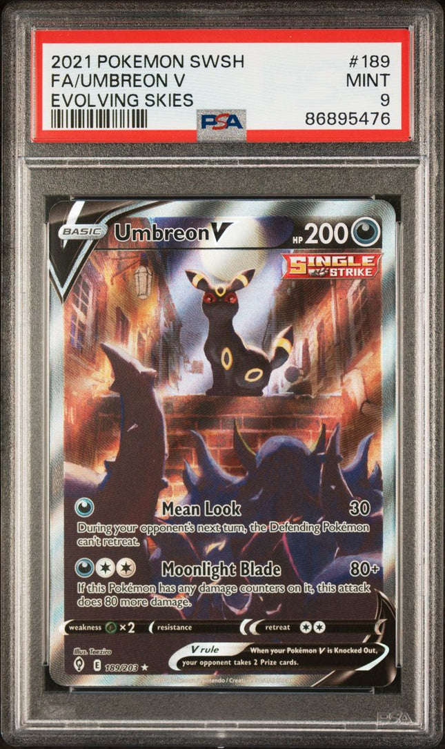 UMBREON V POKEMON EVOLVING SKIES 2021 PSA 9 