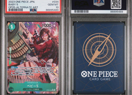 PSA10 BABY 5 OP05-034 ALT ART JAPANESE ONE PIECE CARD