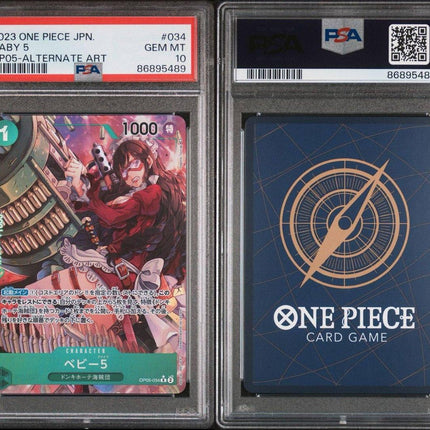 PSA10 BABY 5 OP05-034 ALT ART JAPANESE ONE PIECE CARD