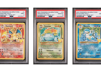 2021 Pokemon Charizard Venusaur Blastoise Set Celebrations Classic Holo PSA 9 10