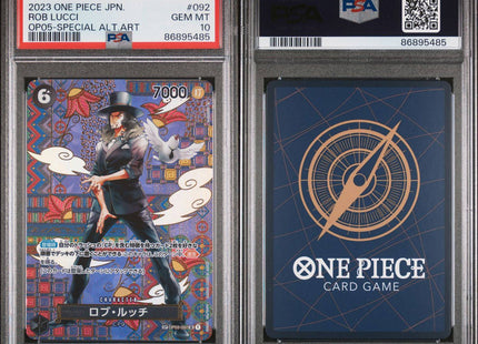 PSA10 2023 ONE PIECE ROB LUCCI OP05-092 Special Alt Art JAPANESE