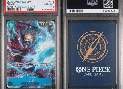 PSA 10 SANJI OP06-119 ALT ART JAPANESE ONE PIECE CARD