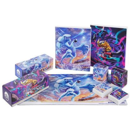 Simplified Chinese Pokemon Shadow of Blue Sea Lugia & Giratina Playmat Binder Card Storage Box Full Set