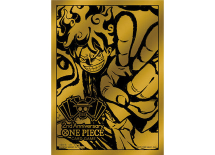 one piece card game japanese 2nd anniversary gold sleeve